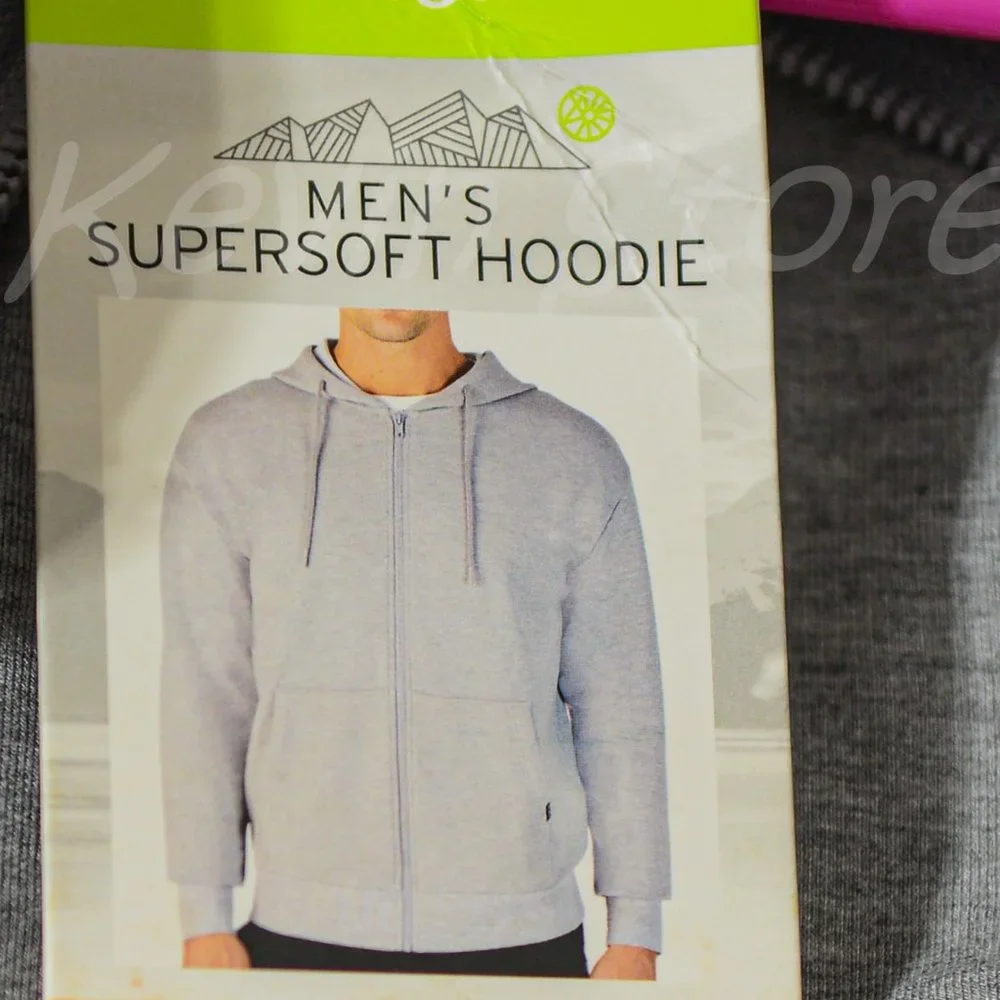 Eddie Bauer men full-zip supersoft hoodie Gray - Picture 2 of 7